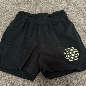 Eric Emanuel Black Shorts with White Drawstring